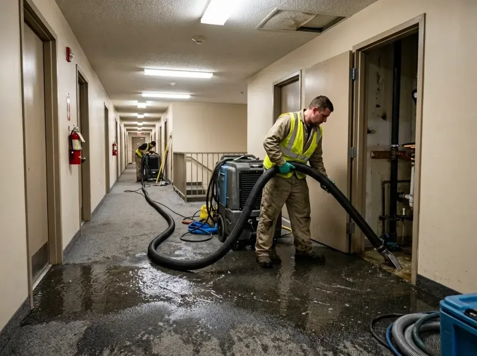 multi-unit-apartment-hallway-f-005 — frequently asked questions, Emergency Burst Pipe Water Extraction & Removal in Posen, IL